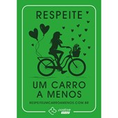 Plaquinha Respeite Um Carro a Menos + Gabriela Bahia Crew Verde Bandeira